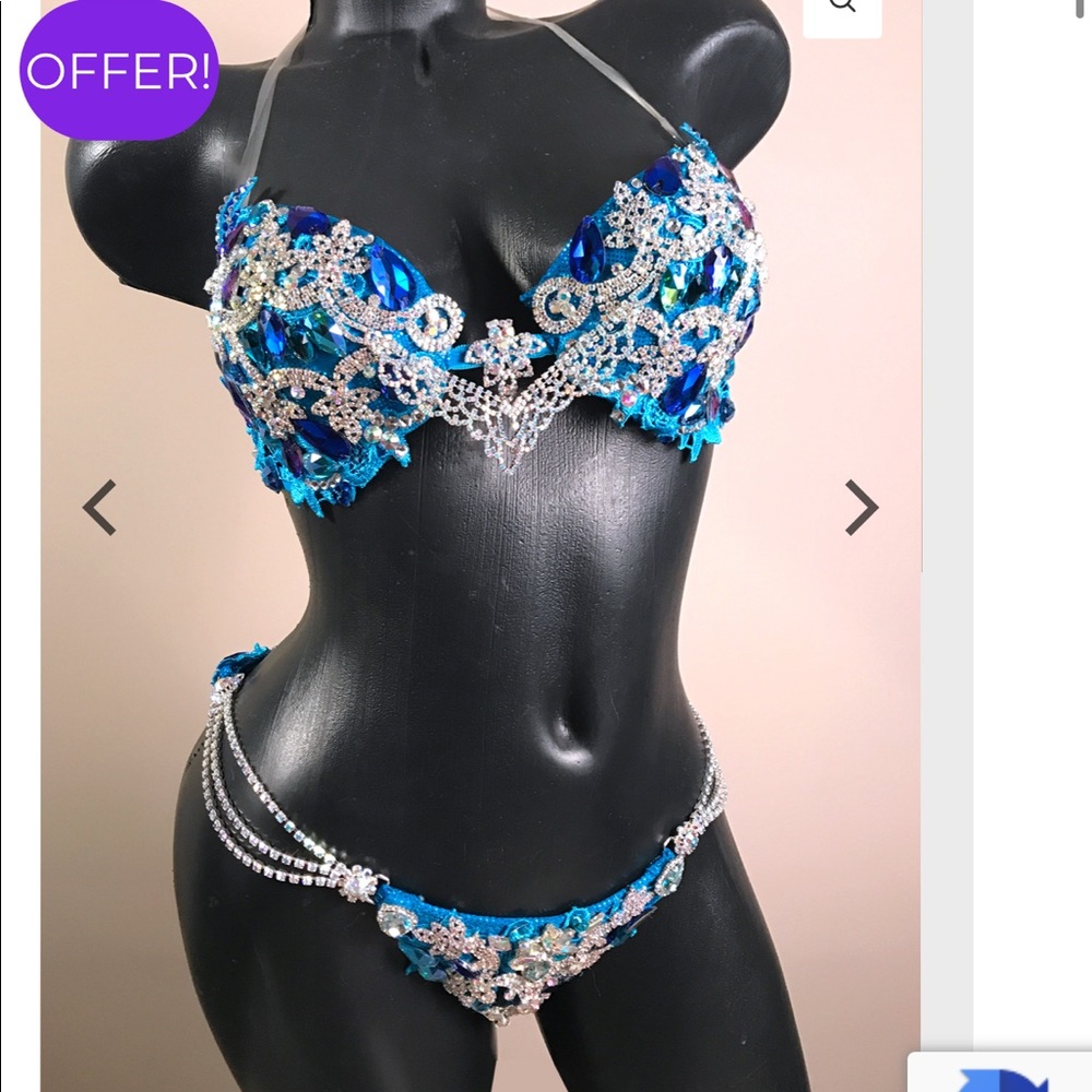 WBFF FMG Samba Coutour Blue Bikini